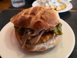 Hambueguesa vegana at Rekalde Taberna in San Sebastian