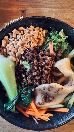 Bian noodles mit veganem Hack   at Noodle Days in Mainz