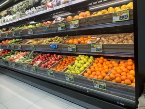 A wide range of fruit and veg at Supermercado Unide Punta del Hidalgo in Tenerife