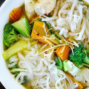 Rice Noodle Soup  at Araya's Place in Los Angeles