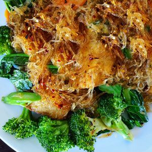 Pad see ew with Bean Thread Noodles  at Araya's Place in Los Angeles