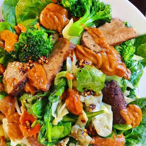 Seitan & Noodles with Peanut Sauce  at Araya's Place in Los Angeles