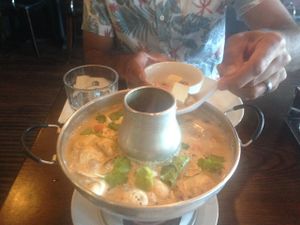 delicious soup. at Araya's Place in Los Angeles