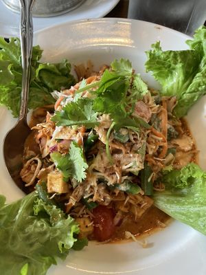 Yum Tua Plu green bean salad  at Araya's Place in Los Angeles