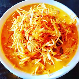 noodle curry with fried potato shreds -  at Araya's Place in Los Angeles
