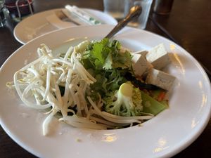 Noodle Veggie Soup Dish  at Araya's Place in Los Angeles