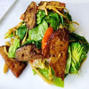 Tod Gatiem with Seitan  at Araya's Place in Los Angeles