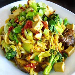 Yellow Curry Stir Fry  at Araya's Place in Los Angeles