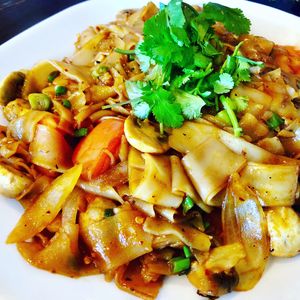 Vegan Tom Yum Noodle Stir Fry (not on menu) at Araya's Place in Los Angeles