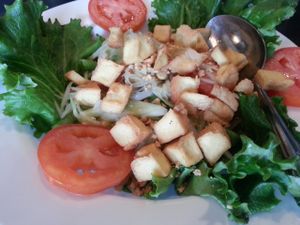 Som Tom with tofu at Araya's Place in Los Angeles