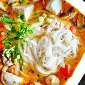 Ton Kha Noodle Soup at Araya's Place in Los Angeles