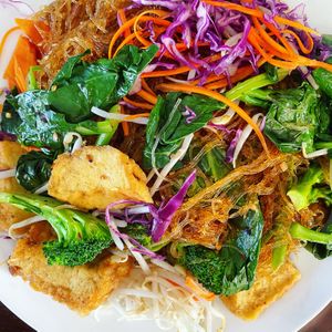 Pad see ew Woon Sen with Bean Thread Noodles at Araya's Place in Los Angeles