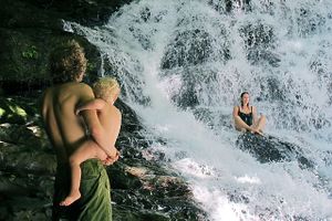 Springfed waterfalls secluded in pristine rainforests are accessible only from La Joya del Sol. Hydromassage, meditation, swimming in water so clean and energized you can drink it! at La Joya Del Sol in Perez Zeldon