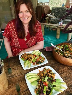 beautiful gourmet vegan lunch  at La Joya Del Sol in Perez Zeldon