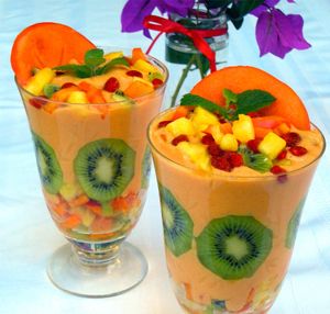 Durian persimmon parfait at La Joya Del Sol in Perez Zeldon