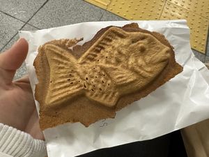 How it looks fresh off the press   at Tokachi Taiyaki Sabo - Sapporo Main Branch in Sapporo