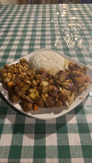 Tofu, beans, and nuts dish  at Jasmine Cafe and Sea Food Restaurant in Tangalle