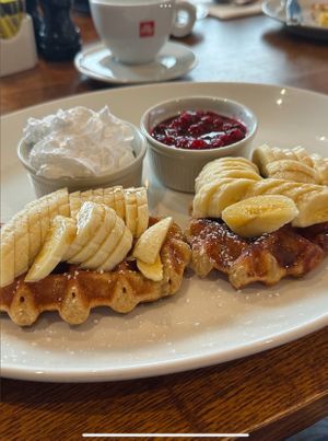 Vegan pancake at The Restaurant at Lythe Hill  in Haslemere