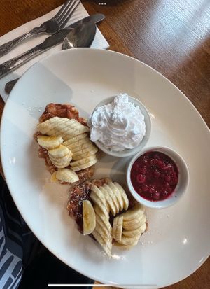 Vegan pancake  at The Restaurant at Lythe Hill  in Haslemere