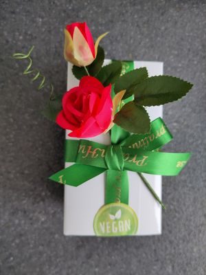 The chocolate box is very nicely wrapped. at Pralinhuset in Stockholm