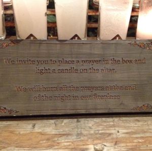 prayer box instructions  at Gracias Madre - WeHo in West Hollywood