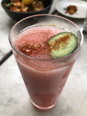 This was their slushee on the signature cocktail list & it’s amazing but they should consider calling it something else lol at Gracias Madre - WeHo in West Hollywood