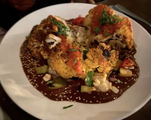 Cauliflower mole  at Gracias Madre - WeHo in West Hollywood