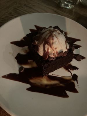 Chocolate Olive Oil Cake was hot  at Gracias Madre - WeHo in West Hollywood
