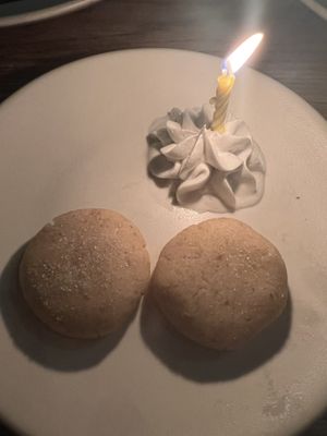 Cute birthday snickerdoodles they gave me  at Gracias Madre - WeHo in West Hollywood