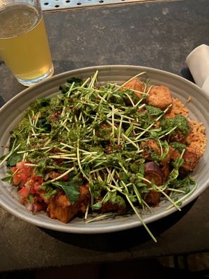 Nice bowl with tofu, sweet potatoes etc  at Gracias Madre - WeHo in West Hollywood