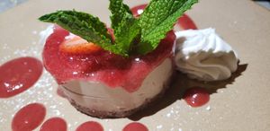 Strawberry chze cake at Gracias Madre - WeHo in West Hollywood