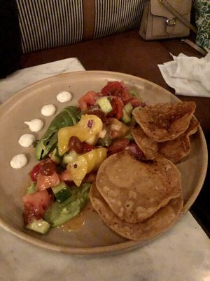 Tomato tostadas  at Gracias Madre - WeHo in West Hollywood