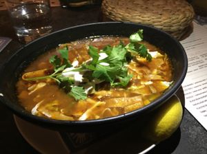 Pozole (hominy stew) at Gracias Madre - WeHo in West Hollywood