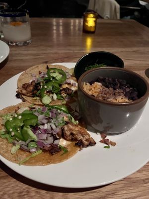 Mushroom asada tacos  at Gracias Madre - WeHo in West Hollywood