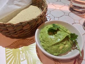 Homemade corn tortillas and guacamole  at Gracias Madre - WeHo in West Hollywood
