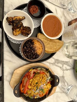 Fajitas with maitake mushrooms    at Gracias Madre - WeHo in West Hollywood