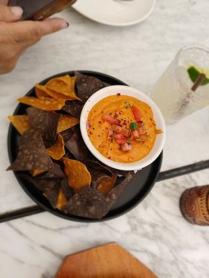 Chips and house made cashew queso at Gracias Madre - WeHo in West Hollywood
