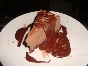MOCHA CHEESECAKE
With chocolate cinnamon sauce at Gracias Madre - WeHo in West Hollywood