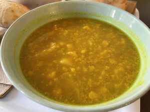 Spicy cauli-potato soup at Supa Star in Sofia