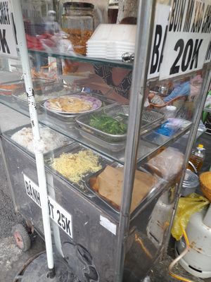 The stall outside the owner's house at Bun Mi Xao Chay in Ho Chi Minh City