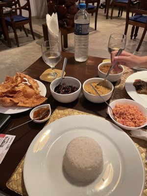 Curry & Rice Platter for two (great to try a little from everything) at Aroma in Hikkaduwa