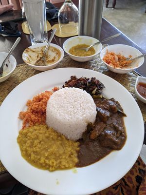 Sri lankan curry at Aroma in Hikkaduwa