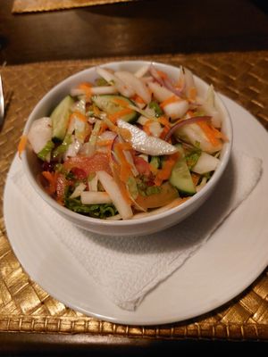 Vegetable salad at Aroma in Hikkaduwa