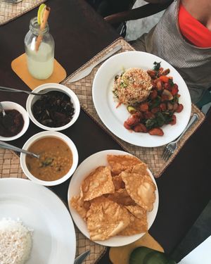 Set menu & devilled soy at Aroma in Hikkaduwa