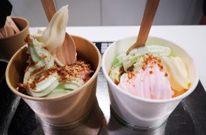 Weigh and pay at Two Spoons Creamery  in Rockingham