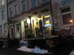 strore front at Vegangster in Rostock