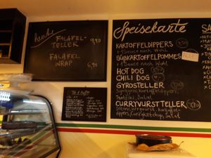 Menu at Vegangster in Rostock