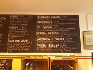 Menu at Vegangster in Rostock