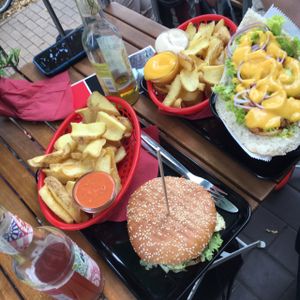 so delicious. burger of the month & vegöner. at Vegangster in Rostock