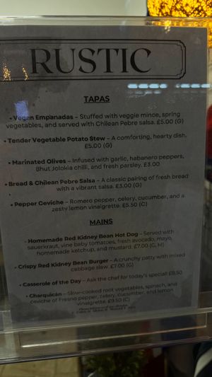  at Rustic in South East London